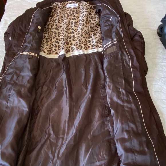 Calvin Klein Down Brown Jacket Women’s Sise S - Picture 9 of 16